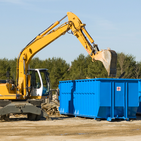 what size residential dumpster rentals are available in Manvel Texas